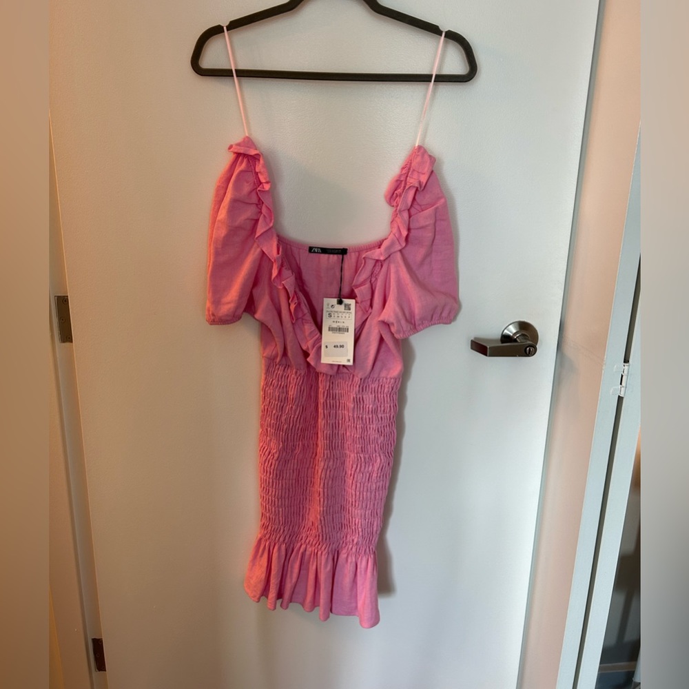 Pink Zara dress with tag